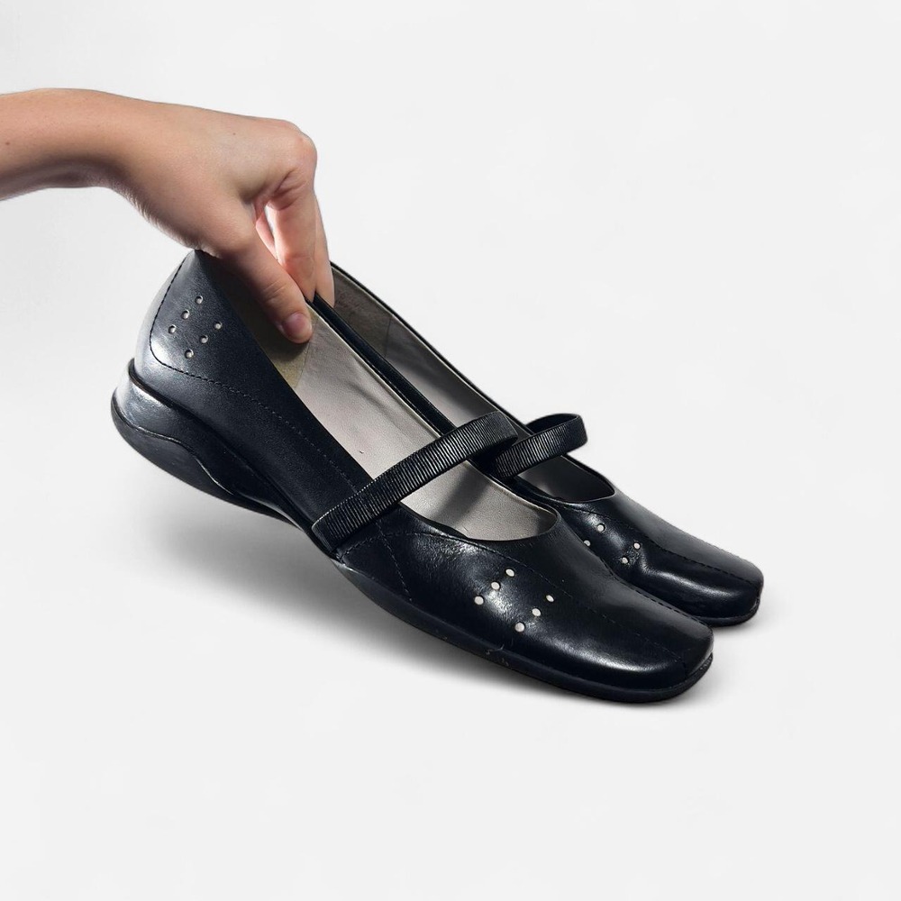 Nine West Leather Mary Jane Sporty Ballet Flats